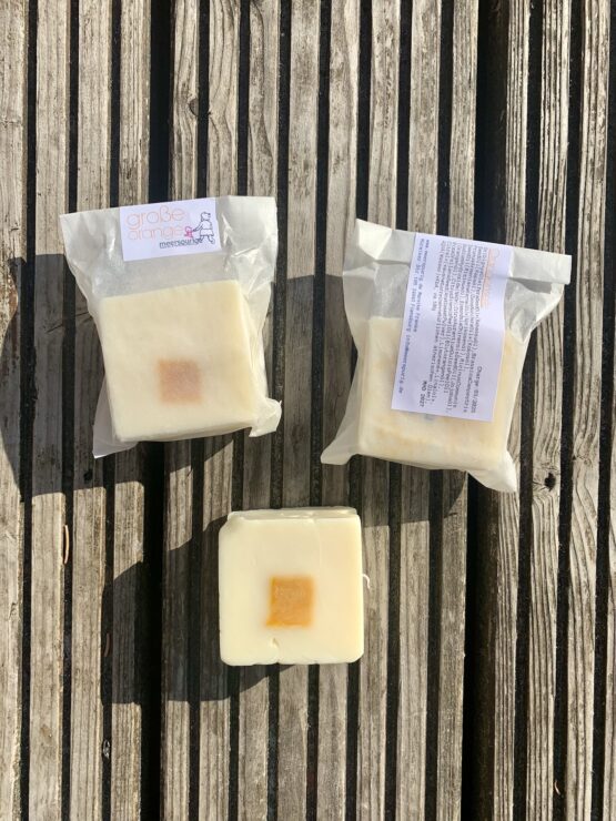 Handgemachte große Orangenseife – Bild 2