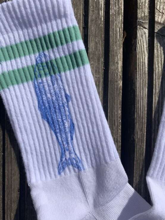 Socken Fisch grün
