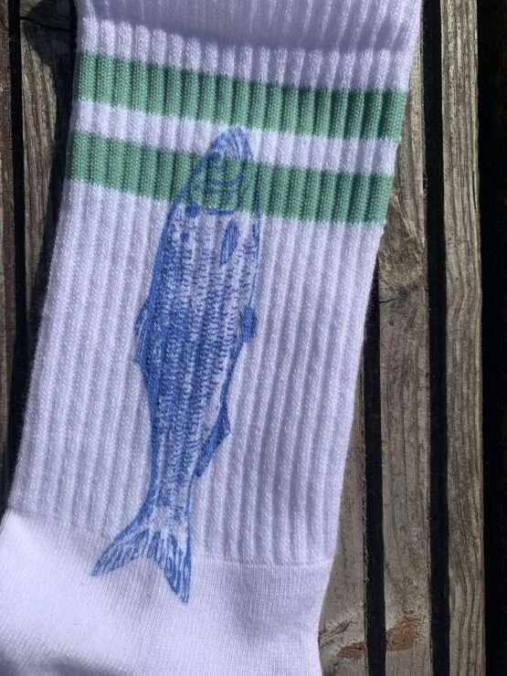 Socken Fisch grün