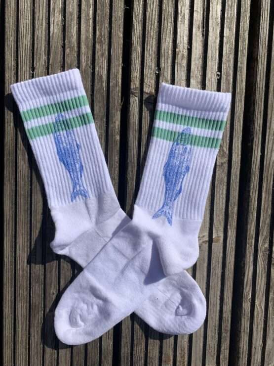 Socken Fisch grün