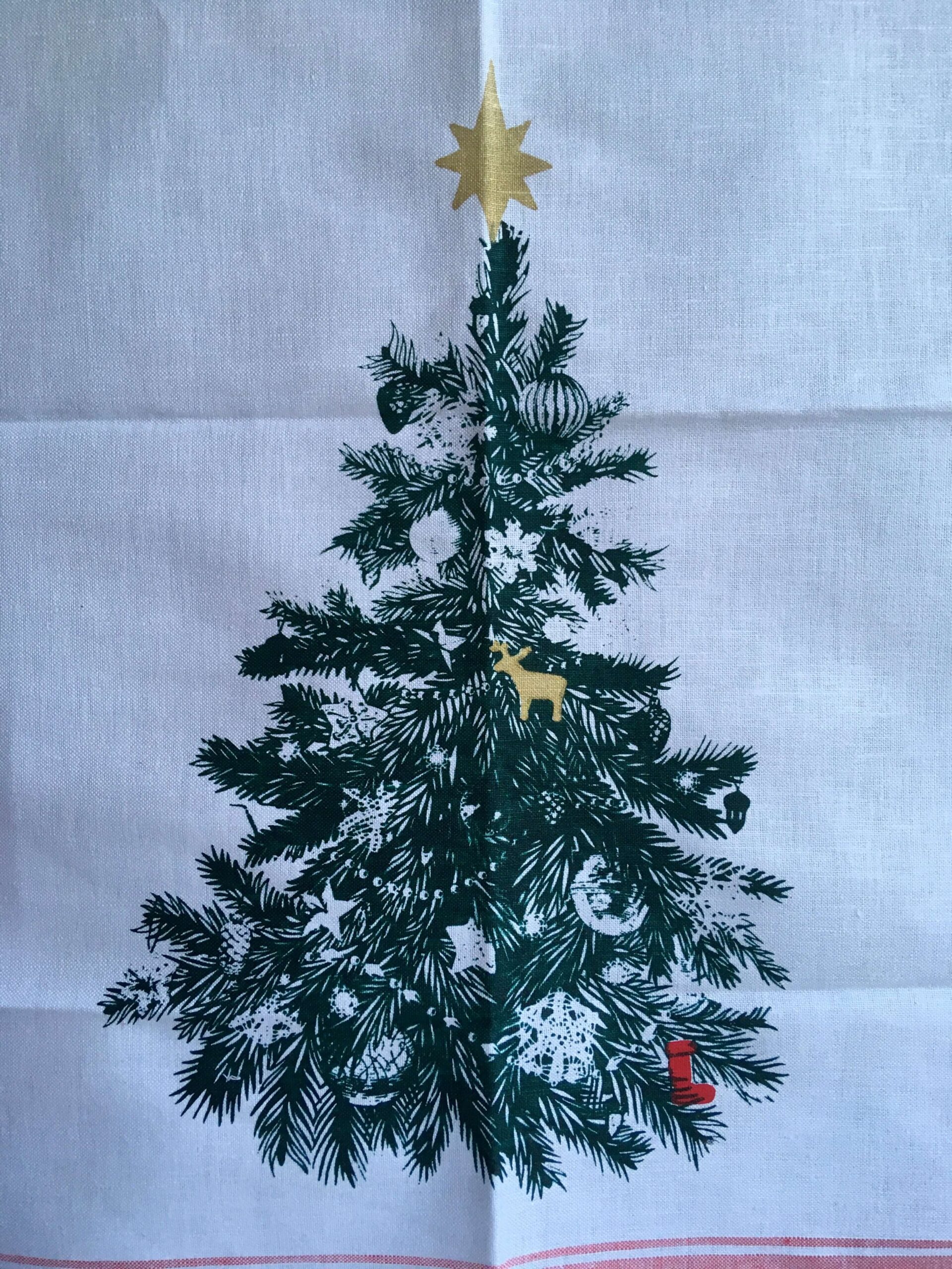 Handtuch Tannenbaum Handtuch Tannenbaum grün rot