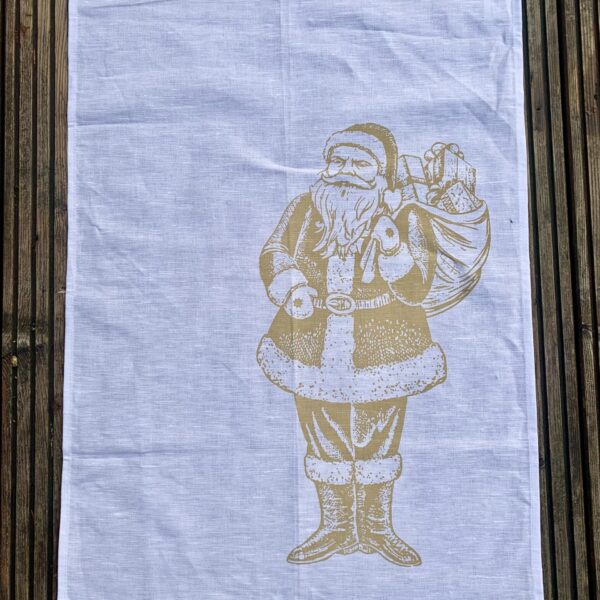 handtuch weihnachtsmann gold
