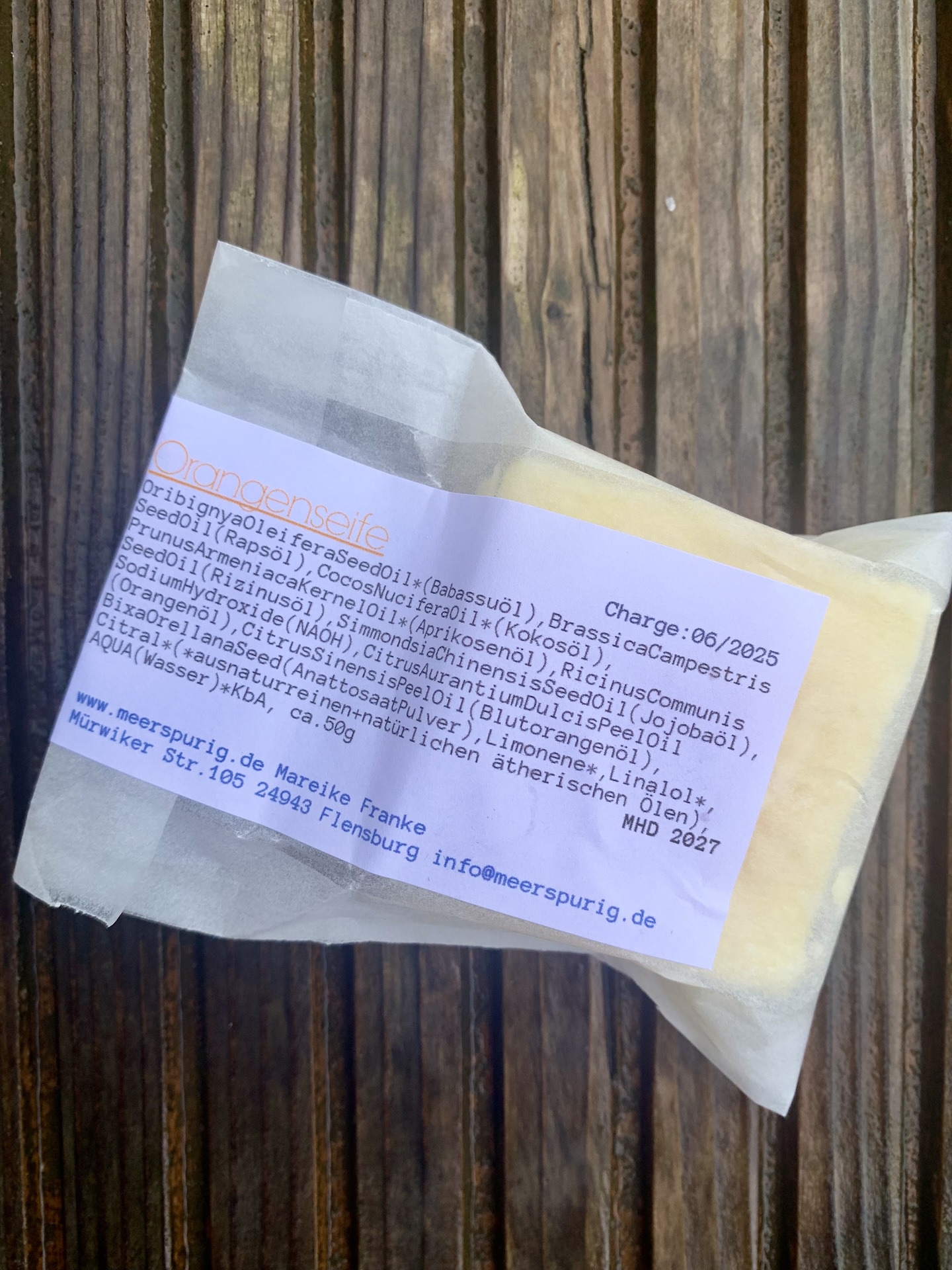 Orangenseife klein Orangenseife klein