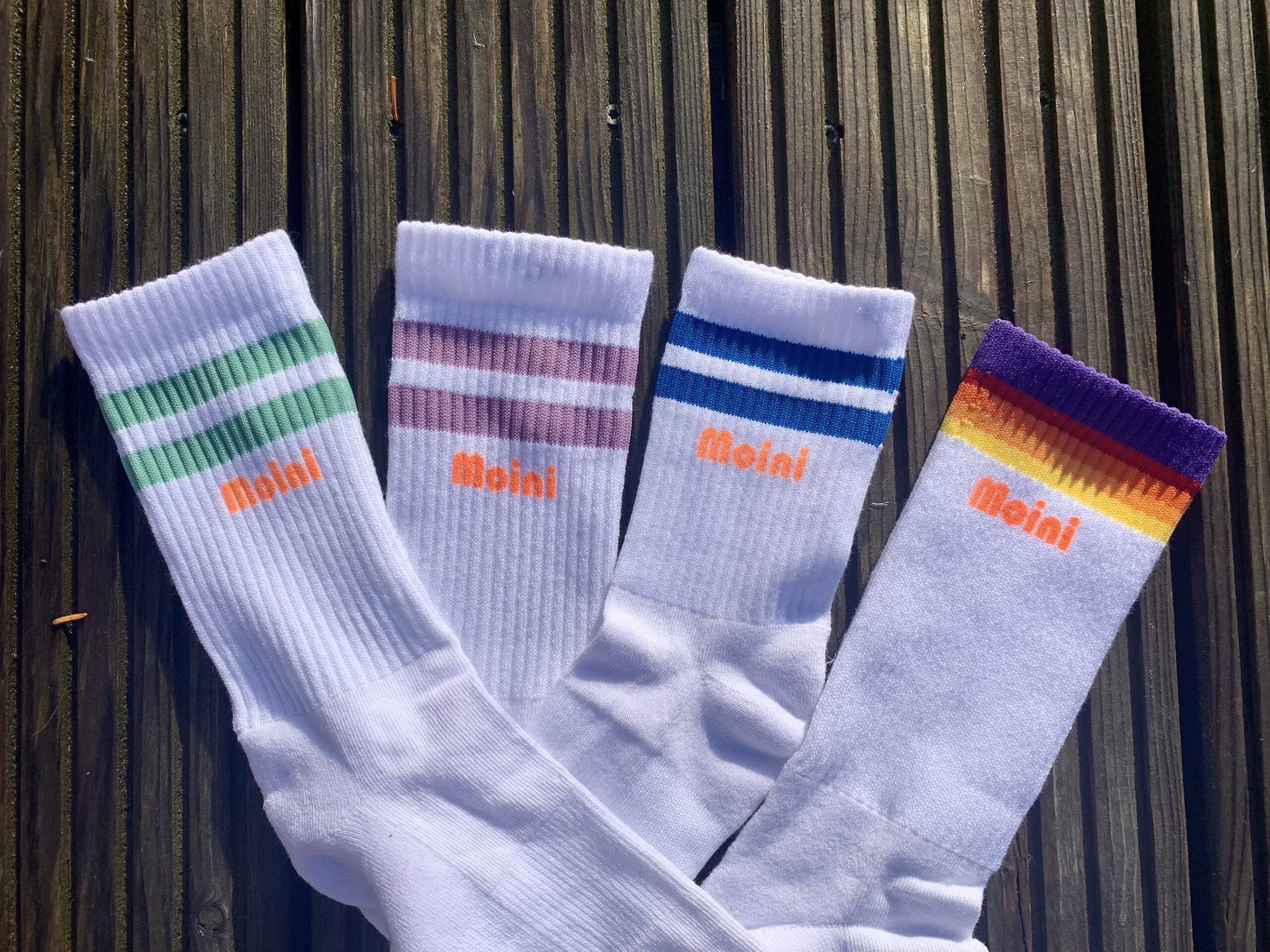 Flensburger Socken mit Moini Flensburger Socken mit Moini - handbedruckt in Flensburg