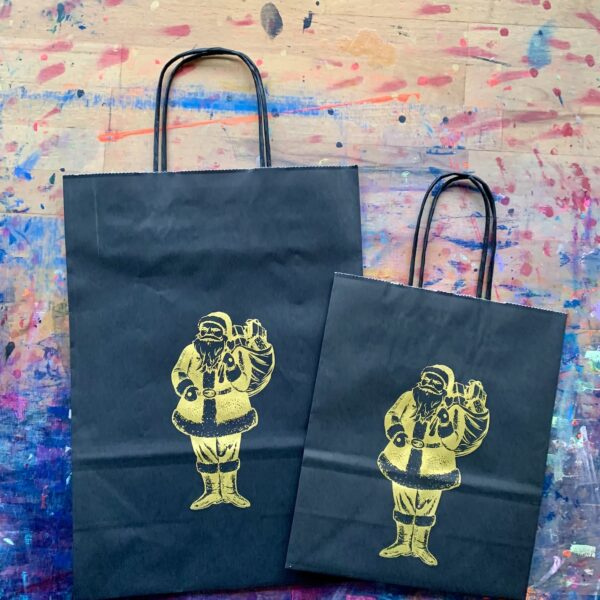 papiertüte weihanchtsmann schwarz