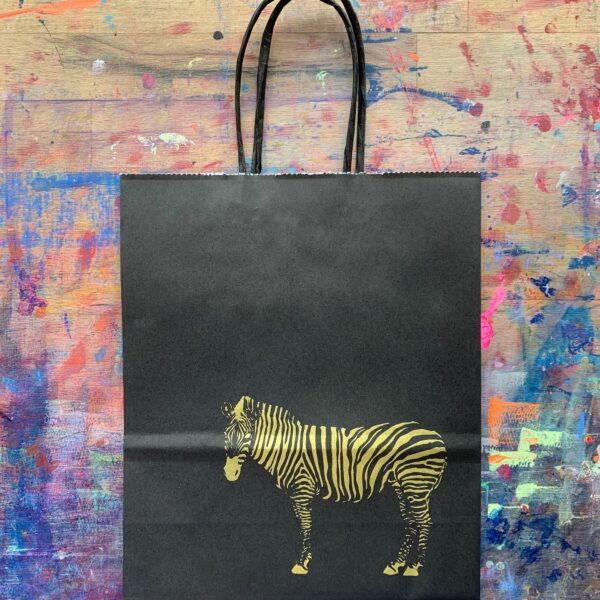 papiertüte zebra