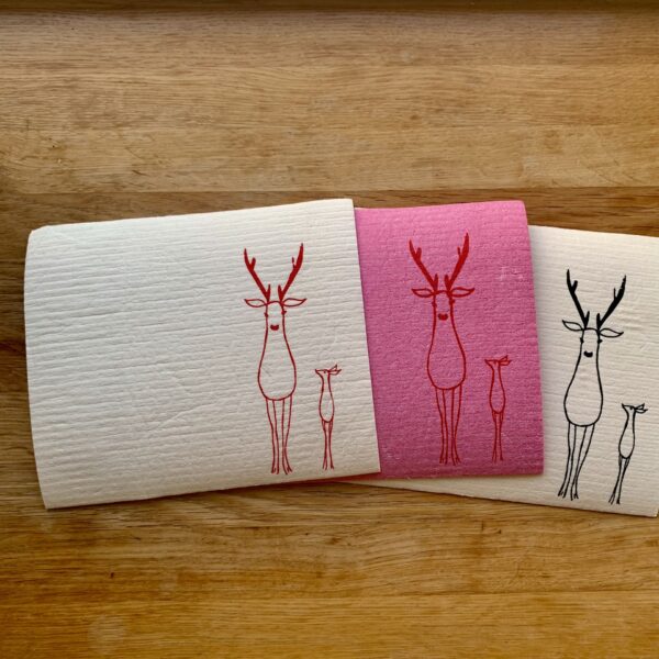 Schwammtuch Hirsche
