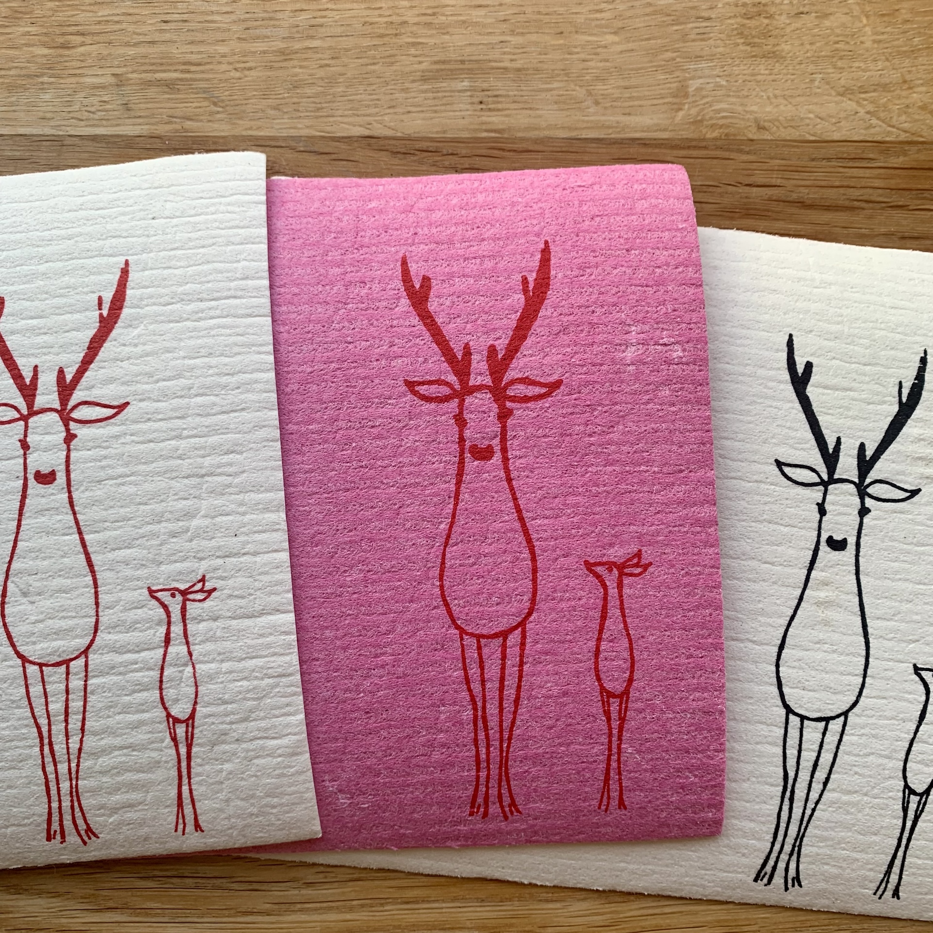 schwammtuch hirsche beide schwammtuch hirsche beide