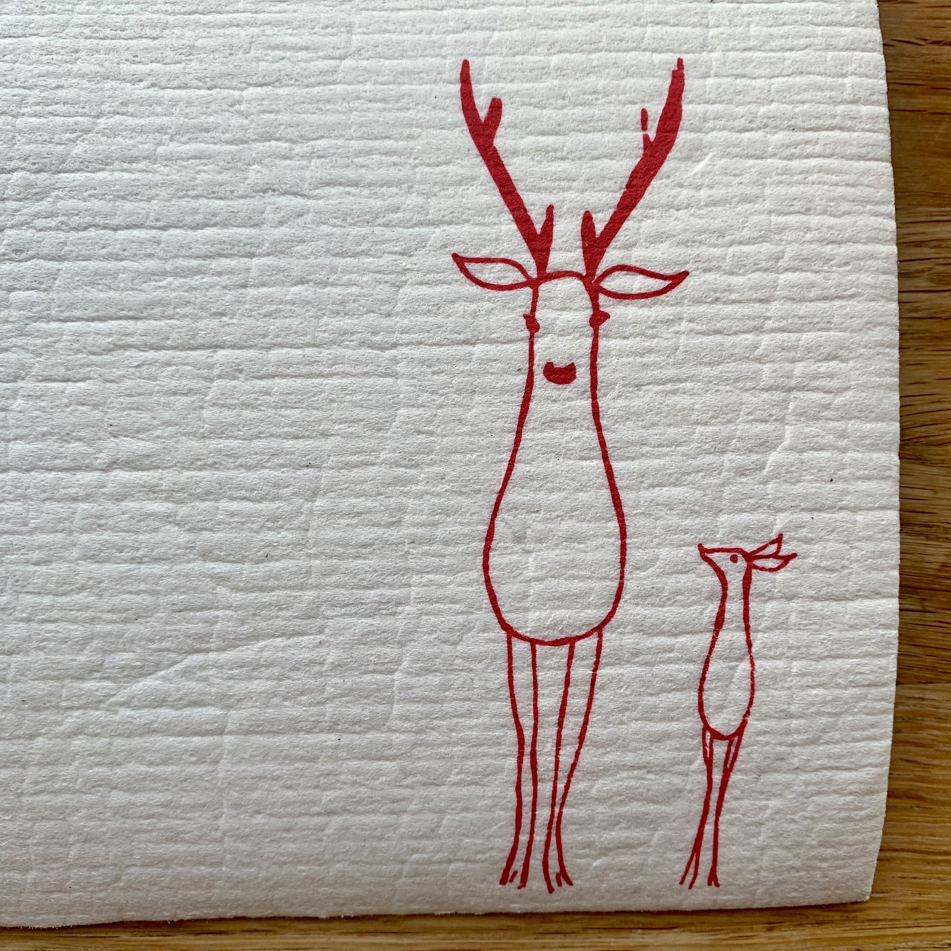 Schwammtuch Hirsche rot Schwammtuch Hirsche rot