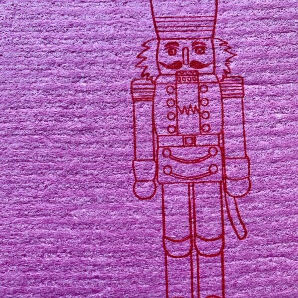 Schwammtuch Nussknacker rot