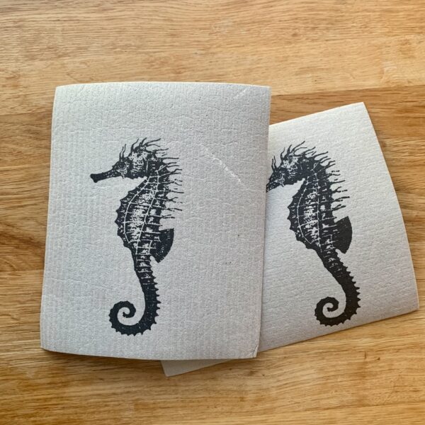 schwammtuch mit Seepferdchen
