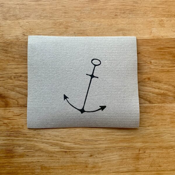 Schwammtuch anker grau