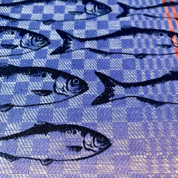 Grubenhandtuch mit Fischschwarm