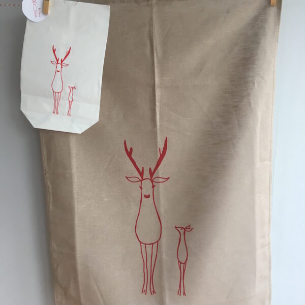 Handtuch Hirsche leinen