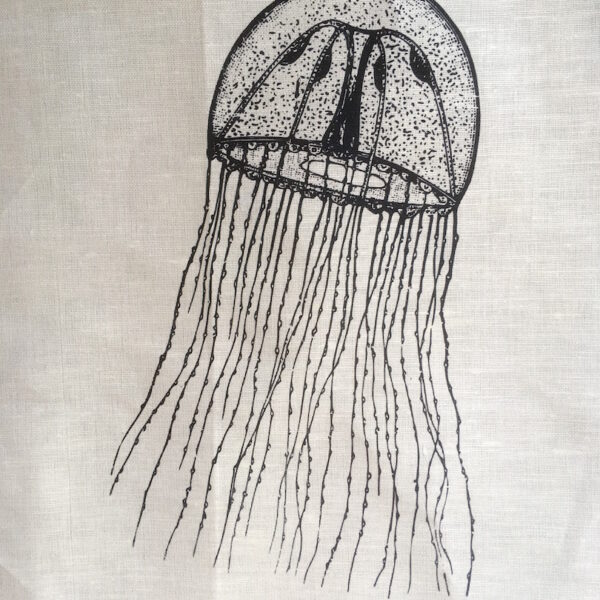 Handtuch Qualle blau