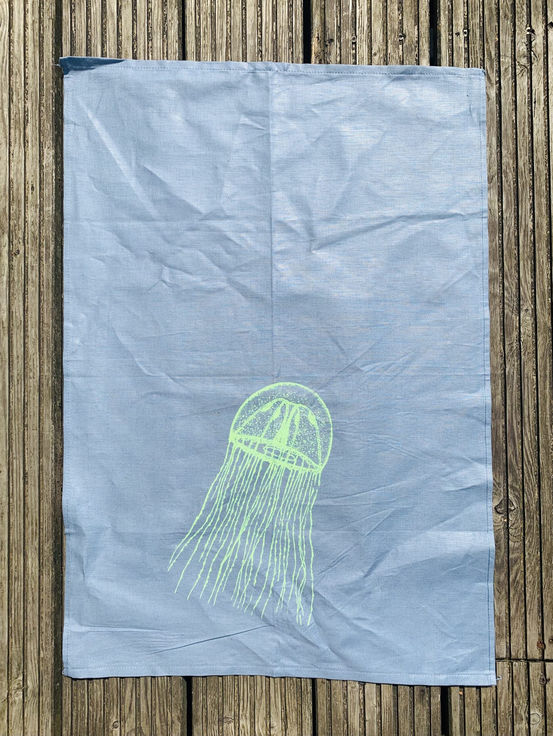 Handtuch Qualle neongelb Handtuch Qualle neongelb