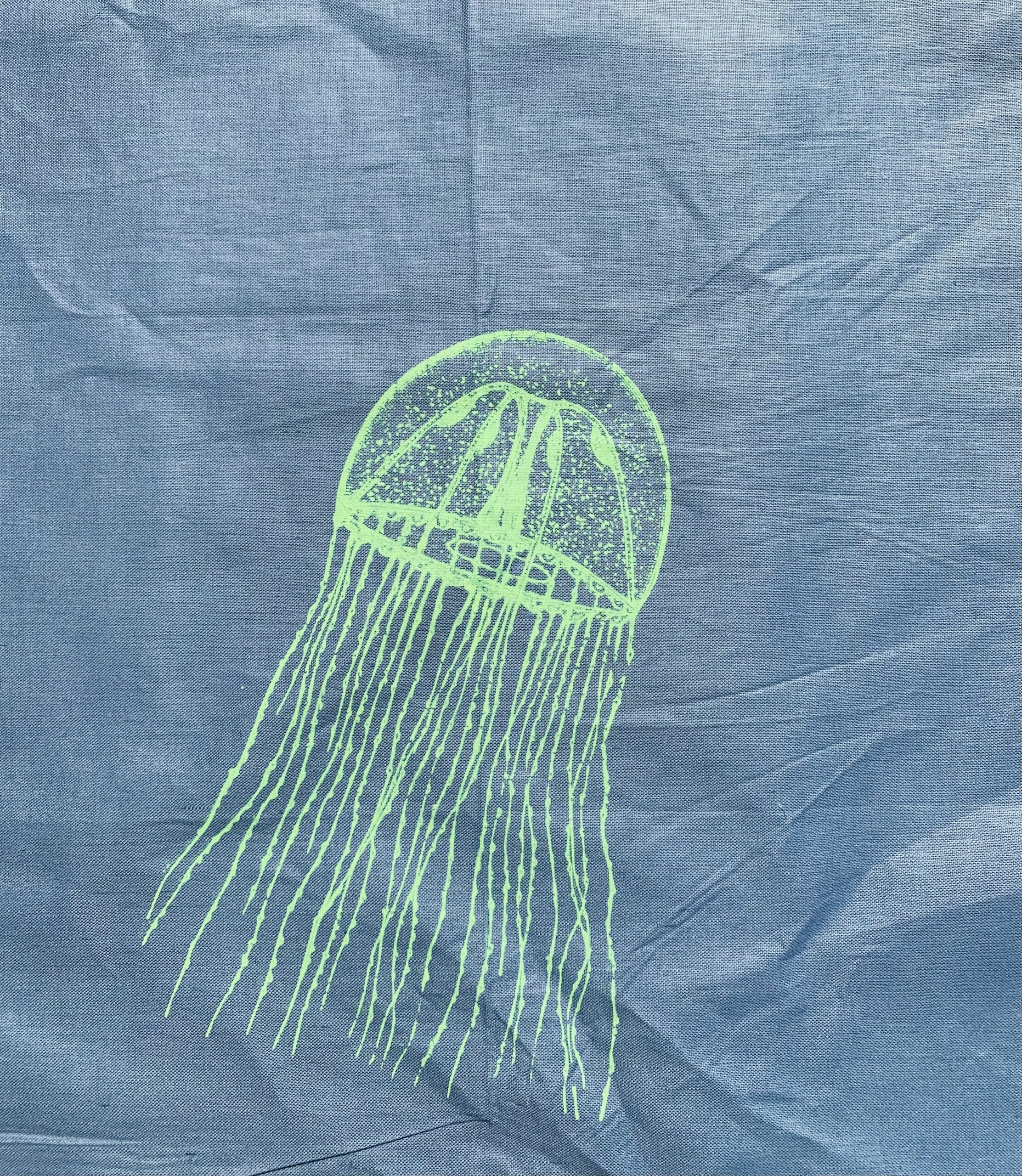 Handtuch Qualle neongelb Handtuch Qualle neongelb