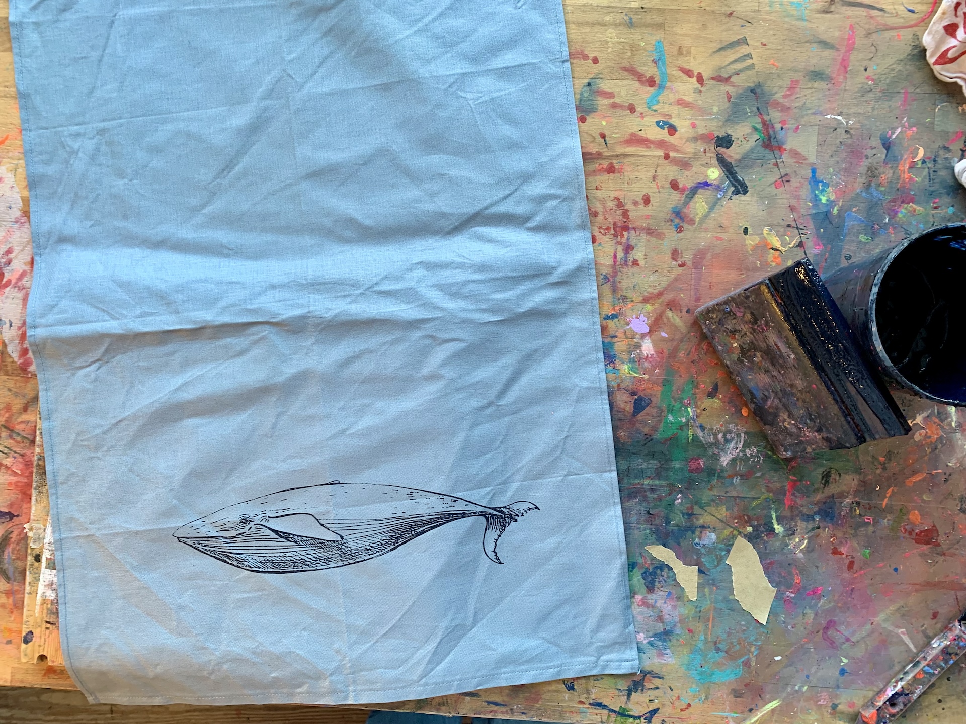 geschirrhandtuch hellblau mit wal geschirrhandtuch hellblau mit wal