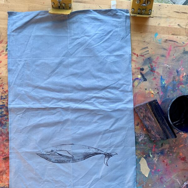 Handtuch Wal hellblau