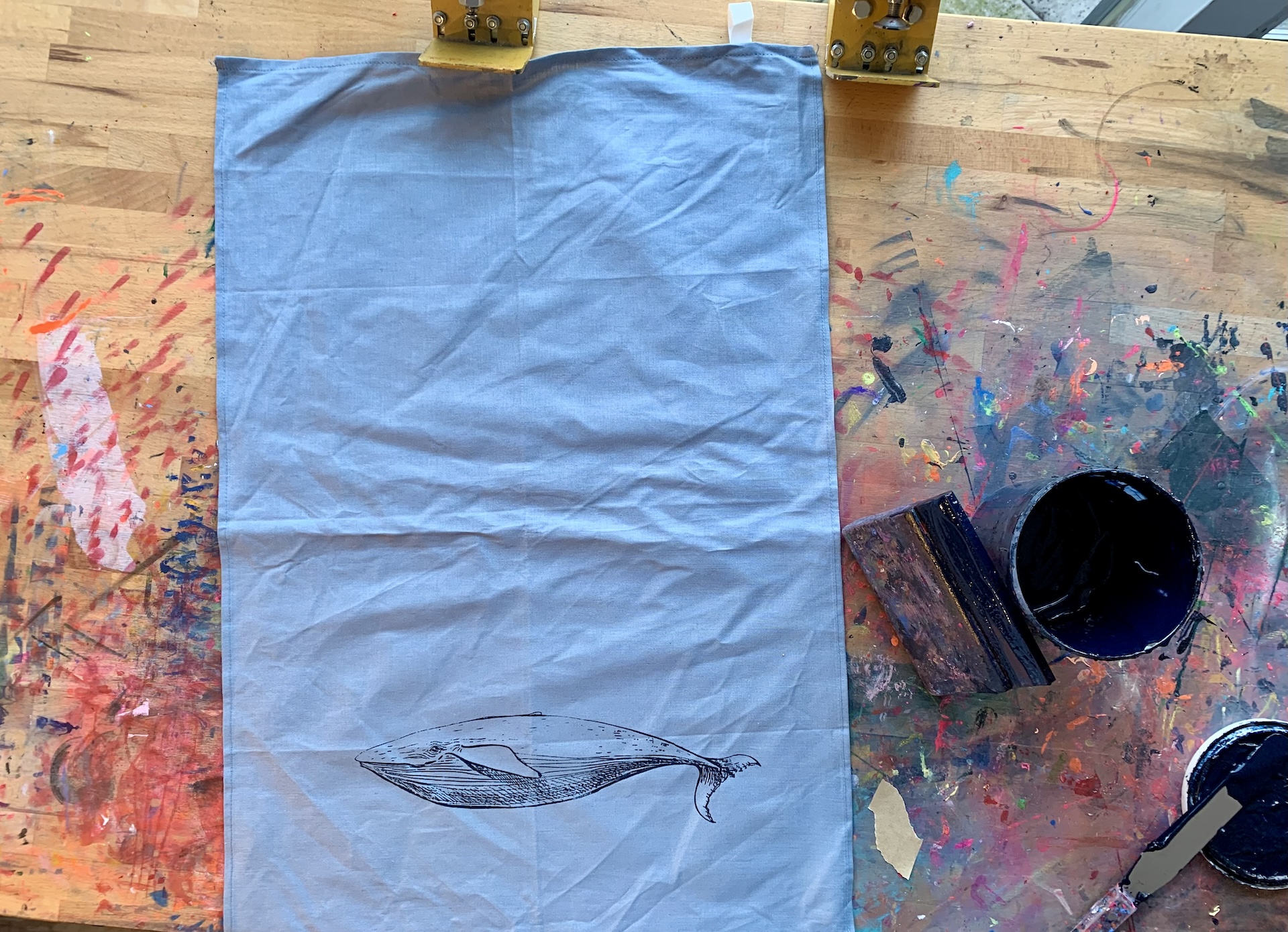 Handtuch Wal hellblau Handtuch Wal hellblau