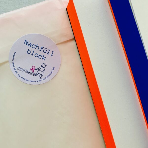 nachfüllzettelblock für den farbschnittblock