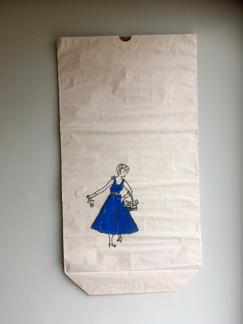 papiersack dame blau papiersack dame blau
