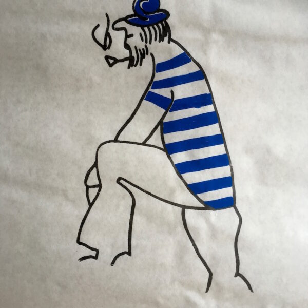 papiersack matrose blau groß