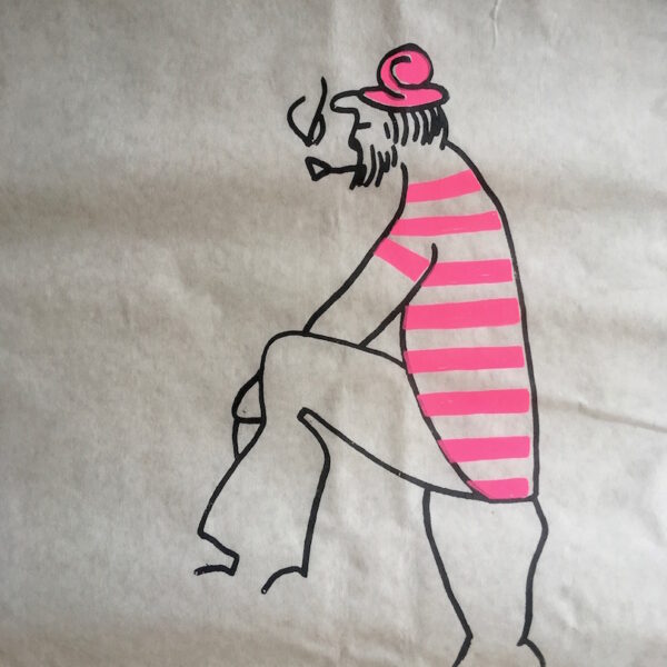 Papiersack Matrose pink