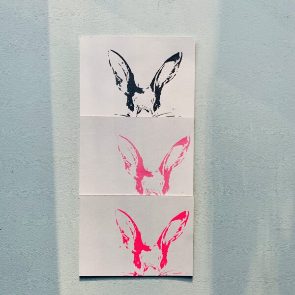 wer bist du denn Österliche postkarten mit hasen