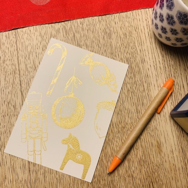 Postkarten mit weihnachtsgedöns